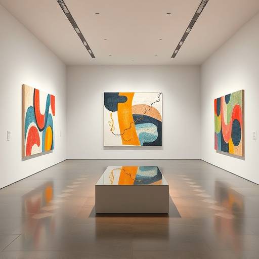 Moderne Kunstinstallation in einem Museum