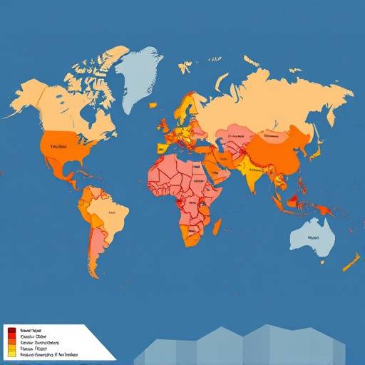 Weltkarte mit Hervorhebung verschiedener geopolitischer Hotspots
